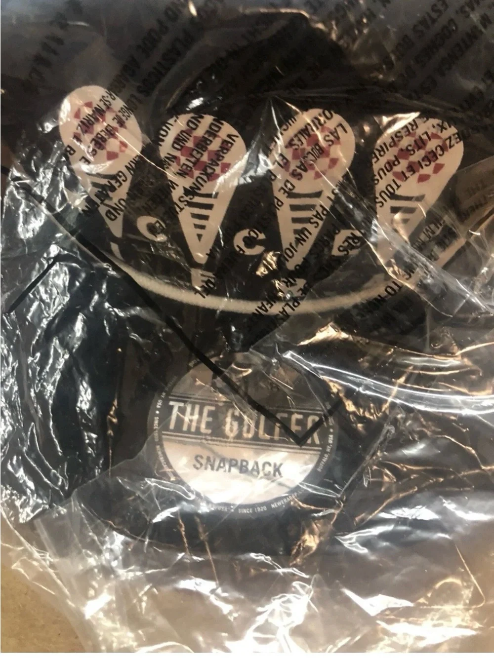 New Era Black and White Golf Snapback Hat